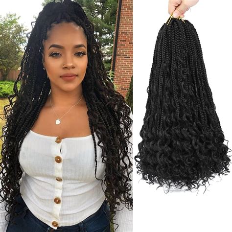 Buy Goddess Box Braids Crochet Hair, 18 Inch Crochet Braids Pre Looped ...