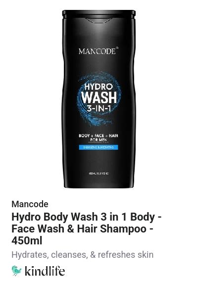 Buy Mancode Hydro Body Wash 3 in 1 Body - Face Wash & Hair Shampoo ...