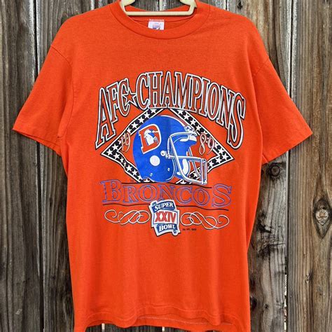 Vintage 1989 Denver Broncos AFC Champions Shirt.... - Depop