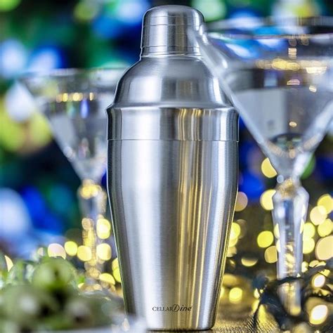 CellarDine Classic Cocktail Shaker 500ml, Stainless Steel