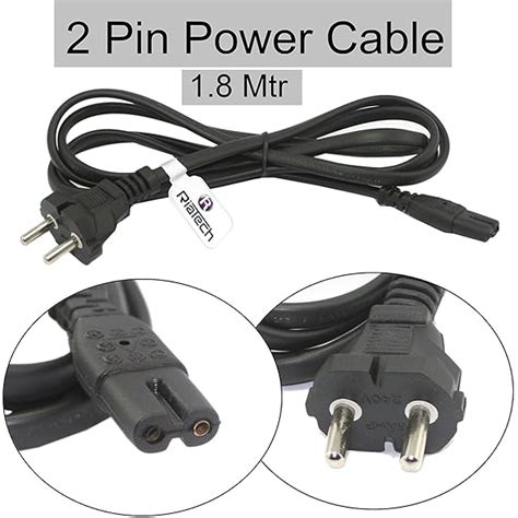 2 Pin Power Cable Cord - Laptop Adapter/Camera/Printer/Adapter/Charger ...