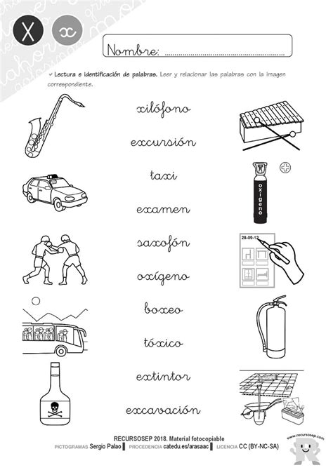 Actividades Con La Letra X Gratis Para Imprimir - Riset