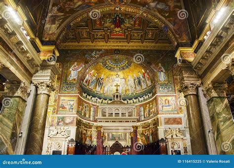 Canopy Altar of the Church of Santa Maria in Trastevere in Rome with ...