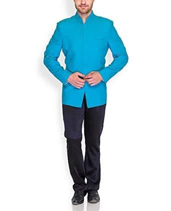 Buy Raymond Ethnix Men's Green Silk Bandhgala at Amazon.in