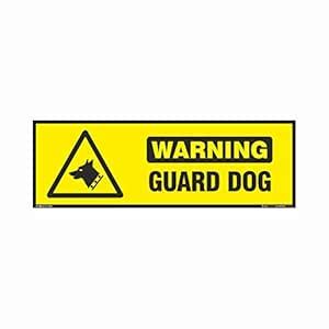 buysafetyposters.com - Guard Dog Warning Sign in English - Hard Plastic ...