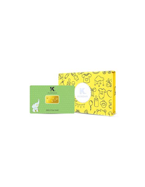 Buy Kundan Baby Gold Bar of 5 Grams Gold 24 Karat I CoinBazaar