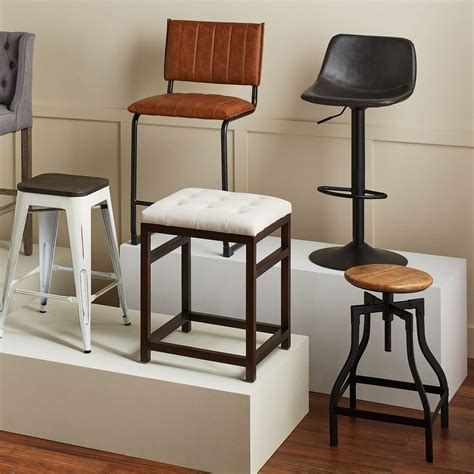 Honeybloom Waco Adjustable Backless Barstool | Adjustable Barstool | At ...