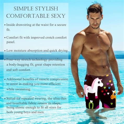 Colorful Rainbow Unicorn Pattern Swimming Jammers India | Ubuy