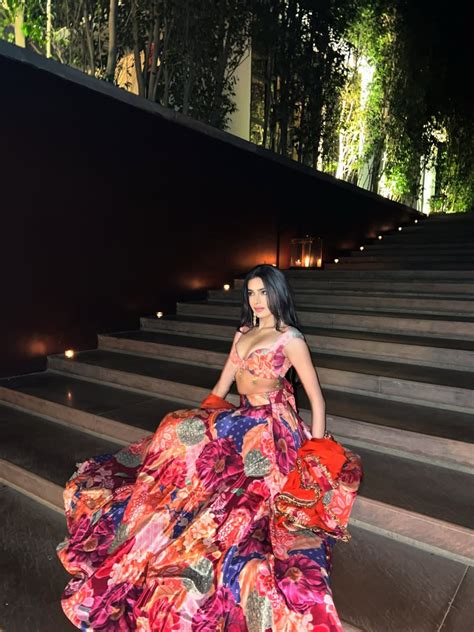 Simran Harjai in Cherry Boho Lehenga – Rishi and Vibhuti