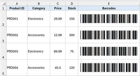 Create Barcodes in Excel (Free Barcode Generator)