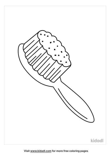 Hair Brush Coloring Pages Hairstyles Comb Printable Haircuts Template ...
