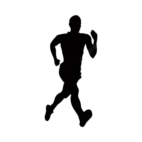 Man Running Fast Silhouette