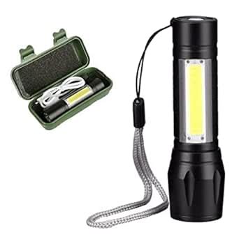 AARAL LED Flashlight with COB Light Mini Waterproof Portable LED XPE ...