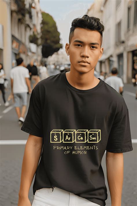 Unisex Black "Primary Elements of Humour" Premium Supima T-Shirt – Drapelet