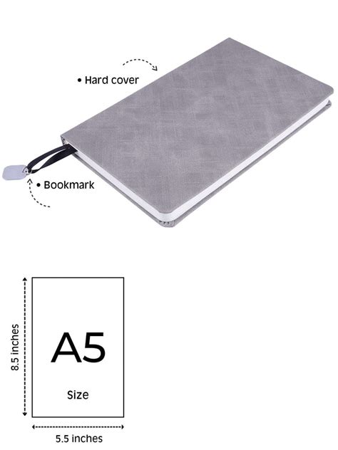 Vogue - A5 Diary: PU Leather Hardbound - Grey – Doodle Connect