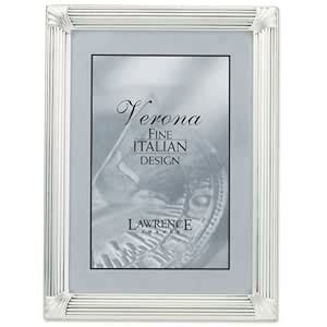 Buy Lawrence Frames Brushed Silver Plated 5 by 7 Metal Picture Frame ...
