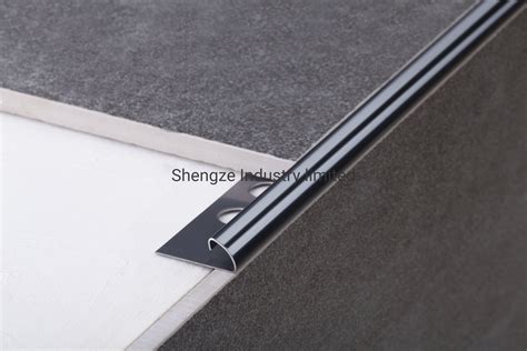 Curved Round Corner Stainless Steel Tile Trim for Porcelanato Flooring ...