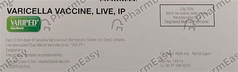 Buy Variped 0.5 ML Powder For Vaccine (0.5) Online at Flat 15% OFF ...
