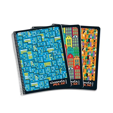 Classmate Pulse 6 Subject Spiral Notebook - Pack of 3 | Unruled | 300 ...