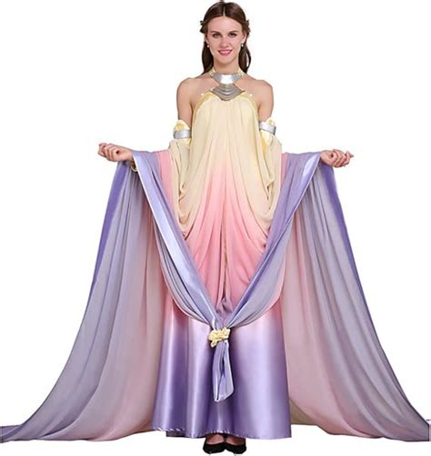Gottsw Womens Padme Amidala Costume with Accessories, Stars Wars Queen ...