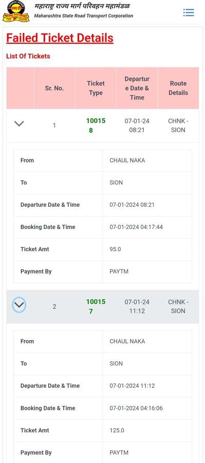 Maharashtra State Road Transport Corporation [MSRTC] — Multiple error ...