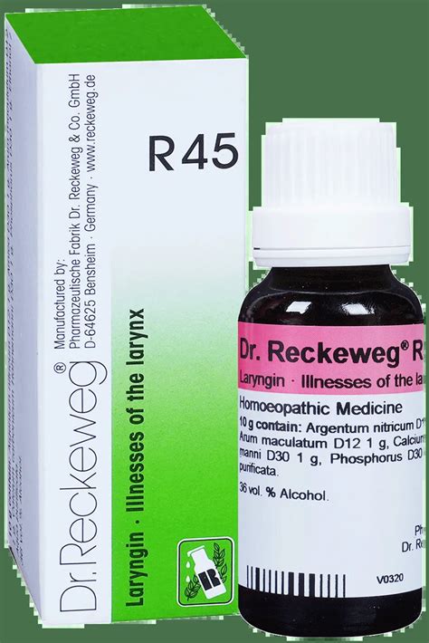 Dr. Reckeweg R45 Illnesses Of The Larynx Drop