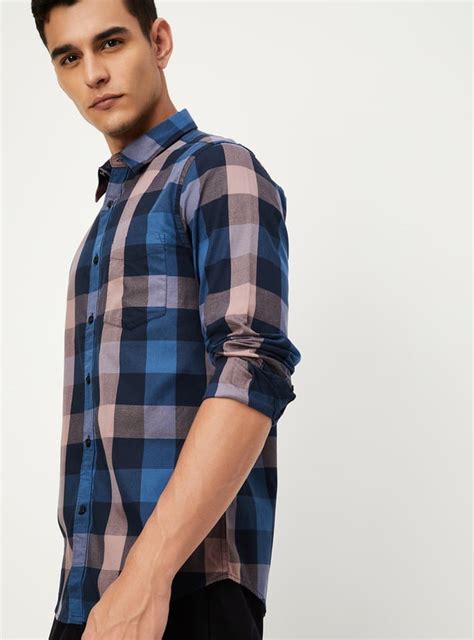 Buy Men Checked Slim Fit Casual Shirt Online at just Rs. 1199.0 ...