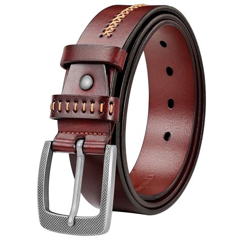 compuda Mens Belts Leather Italy Genuine Leather Heavy Duty Solid Belt ...