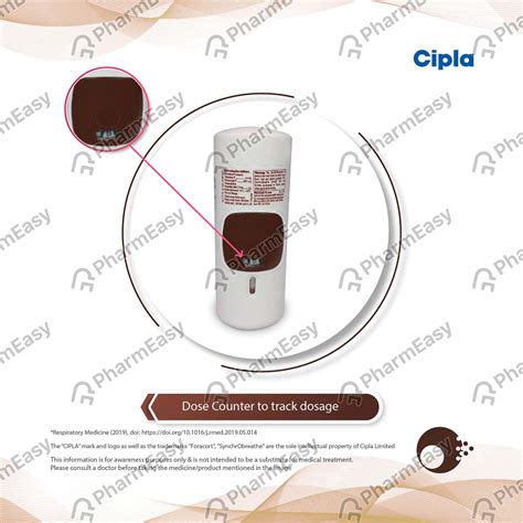 Foracort 400mcg Synchrobreathe With Dose Counter Box Of 120md Metered ...