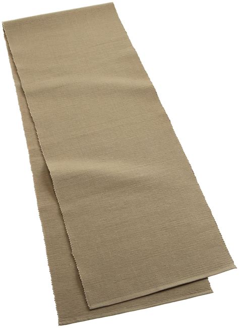 Buy Mahogany Solid-Color 100-Percent Cotton Ribbed Table Runner, 13 ...