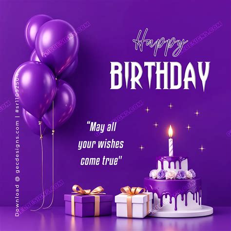 Purple Happy Birthday Birthday Flyer Purple Images – Browse 15,895