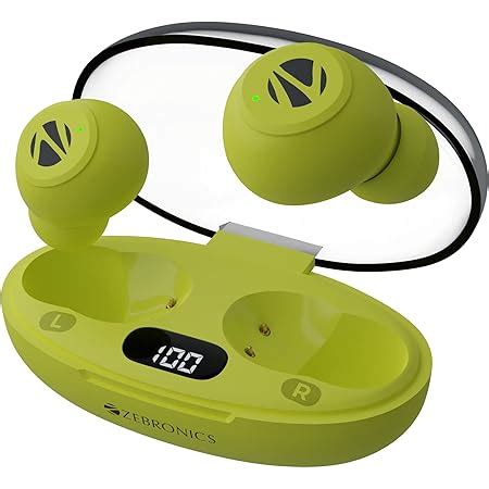 ZEBRONICS Pods 2 Wireless TWS Earbuds with Bluetooth 5.3,Led Display ...