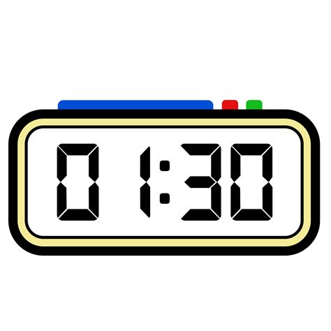 Digital Clock Time Show 1.30, Clock Show 24 hours, Time Illustration ...