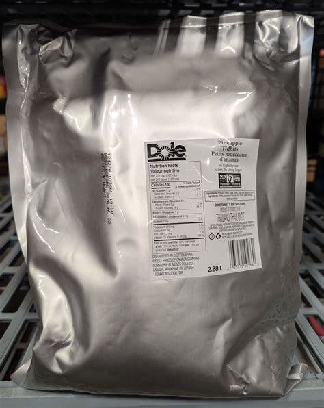 Dole Pineapple Tidbits in Light Syrup 2.68L - Lot of 3 | EC4