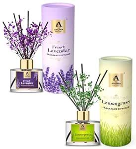 The Aroma Factory Fragrance Diffuser Set with Fibre Reed Sticks, Real ...