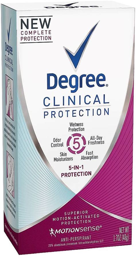 2 Pack - Degree Clinical Protection 5-in-1 Antiperspirant 1.70 oz ...