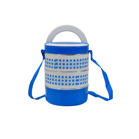 Buy Gaillarde 3 Layer Adjustable Insulated Tiffin Set of 1, Blue 3 ...