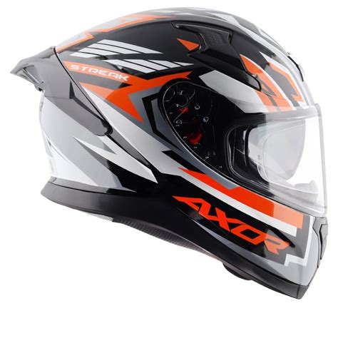 AXOR Apex Streak Gloss Black Orange Helmet– Moto Central