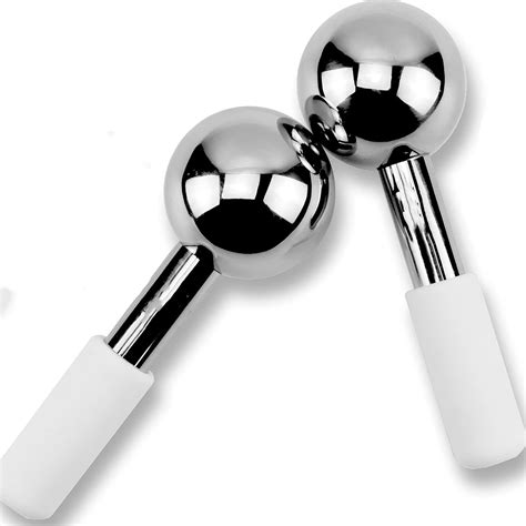 Mokshith Ice Globes For Facials | Unbreakable Steel Cooling Roller ...