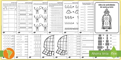 Actividades de suma y resta - cuadernillo (teacher made)