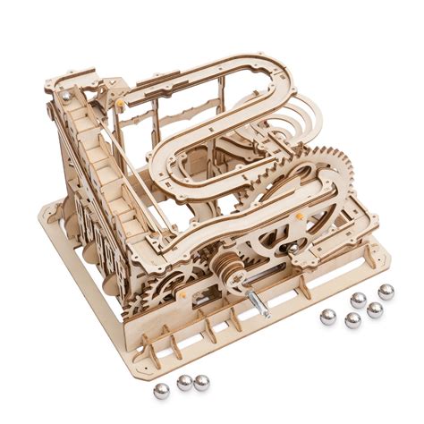 ROBOTIME Wooden Marble Run 3D Puzzles for Adults Mechanical Model Kits ...