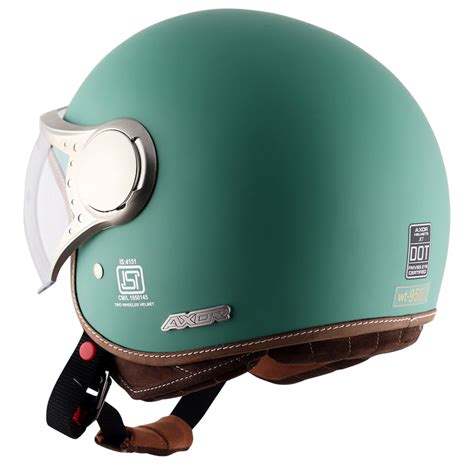 AXOR Retro Jet West Open Face Helmet (Dull Aqua Green)– Moto Central