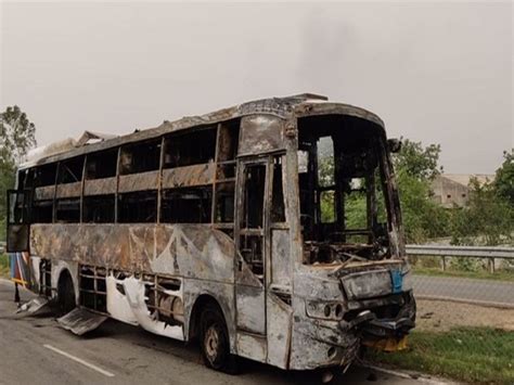 Kurukshetra: 2 die, 12 injured after private bus gutted in fire