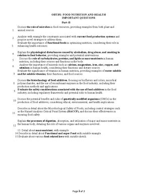 FOOD, NUTRITION AND HEALTH -UNIT 1 FULL - UNIT-I FOOD AND MICROBIOLOGY ...