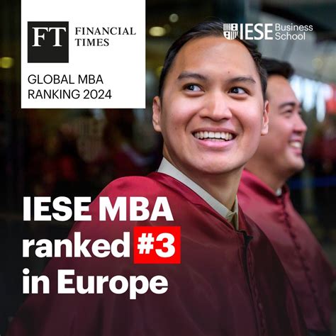 So proud of my Alma mater IESE Business School for ranking #5 globally and #3 in Europe in ...
