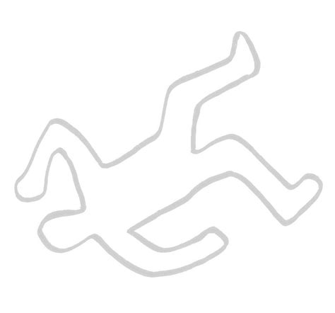 Dead Body Outline Template