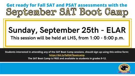 Fall SAT/PSAT Boot Camp | Lufkin High School