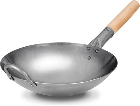 Amazon.com: Craft Wok Traditional Hand Hammered Chinese Carbon Steel ...