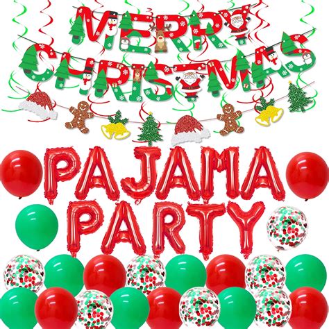 Christmas Pajamas Themed Party Decorations, Merry Christmas PAJAMAS ...