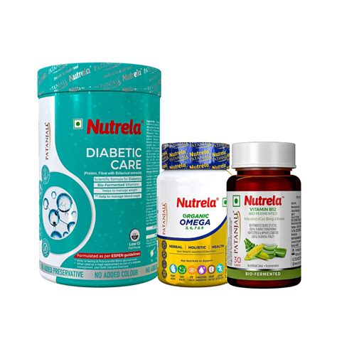 Buy Nutrela Combo Diabetic Care, Vitamin B12 & Omega 3 Capsules Online ...